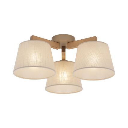 Brilagi - Stropni luster LATTE SABIA 3xE27/60W/230V borovina/bež