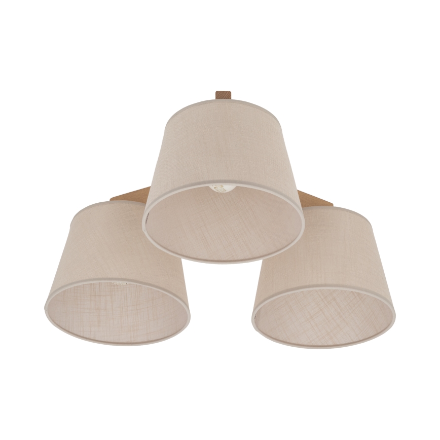 Brilagi - Stropni luster LATTE SABIA 3xE27/60W/230V borovina/bež