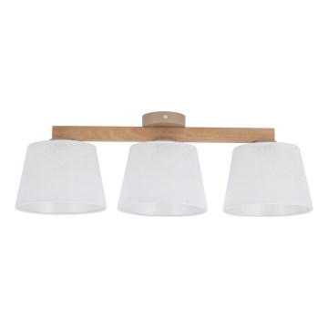 Brilagi - Stropni luster LATTE SABIA 3xE27/60W/230V borovina/bijela