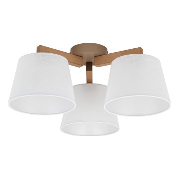 Brilagi - Stropni luster LATTE SABIA 3xE27/60W/230V borovina/bijela