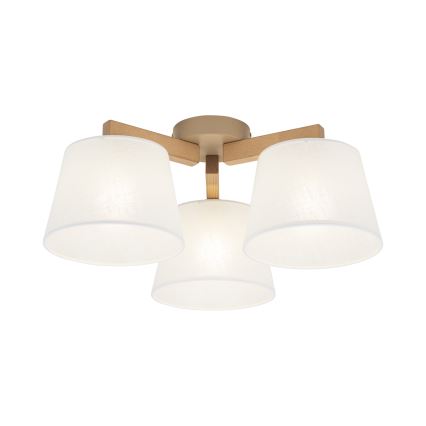 Brilagi - Stropni luster LATTE SABIA 3xE27/60W/230V borovina/bijela