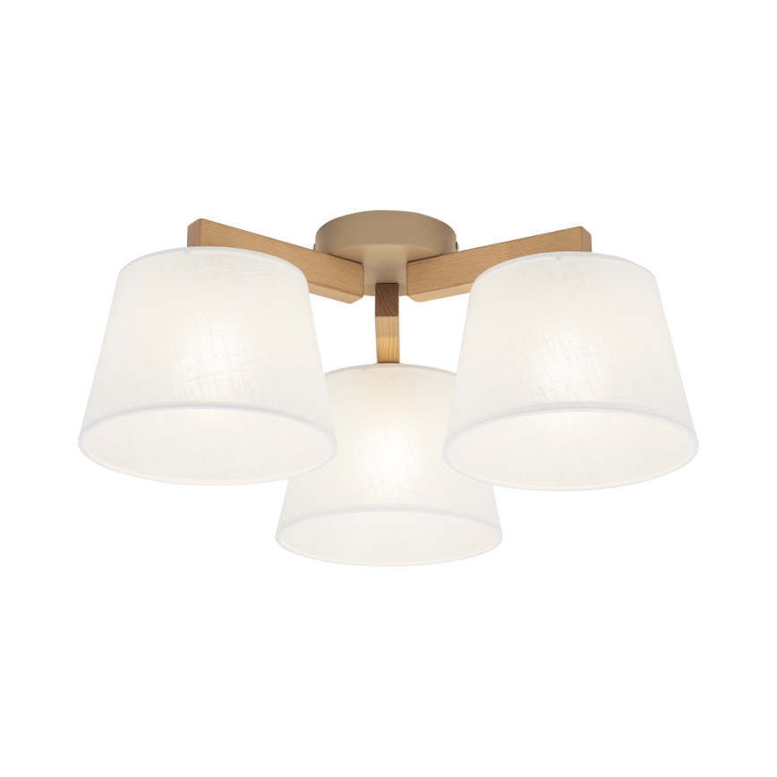 Brilagi - Stropni luster LATTE SABIA 3xE27/60W/230V borovina/bijela