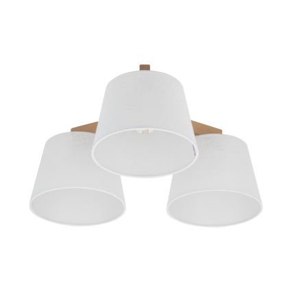 Brilagi - Stropni luster LATTE SABIA 3xE27/60W/230V borovina/bijela