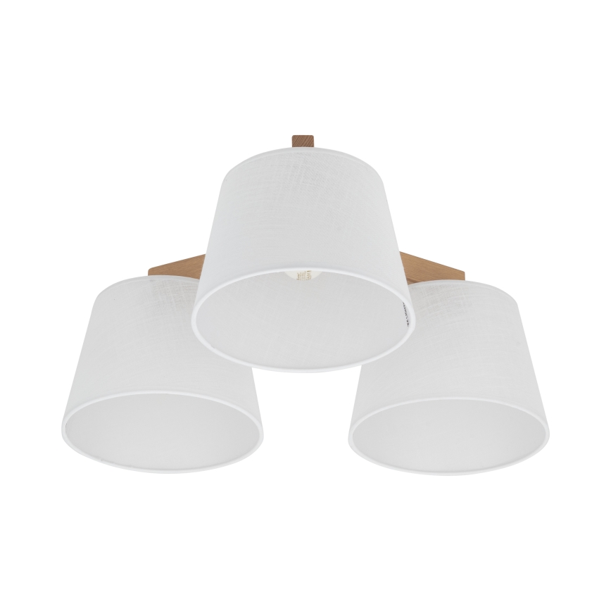 Brilagi - Stropni luster LATTE SABIA 3xE27/60W/230V borovina/bijela