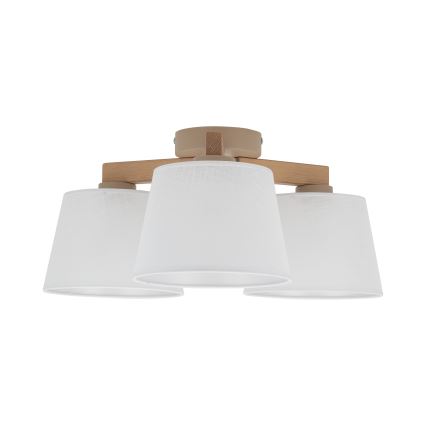 Brilagi - Stropni luster LATTE SABIA 3xE27/60W/230V borovina/bijela