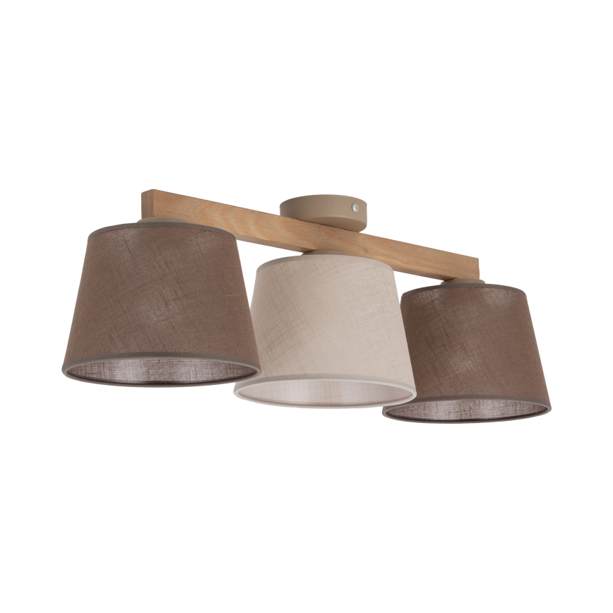 Brilagi - Stropni luster LATTE SABIA 3xE27/60W/230V borovina/mix