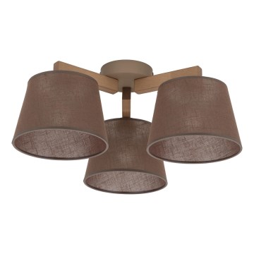 Brilagi - Stropni luster LATTE SABIA 3xE27/60W/230V borovina/smeđa