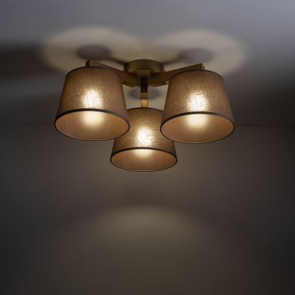 Brilagi - Stropni luster LATTE SABIA 3xE27/60W/230V borovina/smeđa