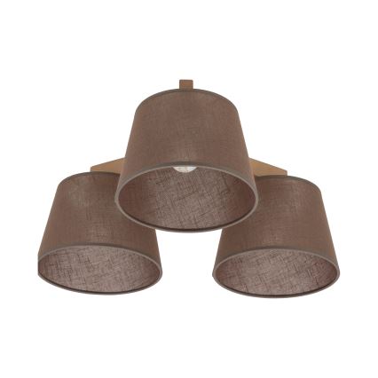 Brilagi - Stropni luster LATTE SABIA 3xE27/60W/230V borovina/smeđa