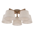 Brilagi - Stropni luster LATTE SABIA 5xE27/60W/230V borovina/krem