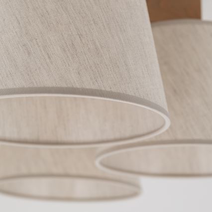 Brilagi - Stropni luster LATTE SABIA 5xE27/60W/230V borovina/krem