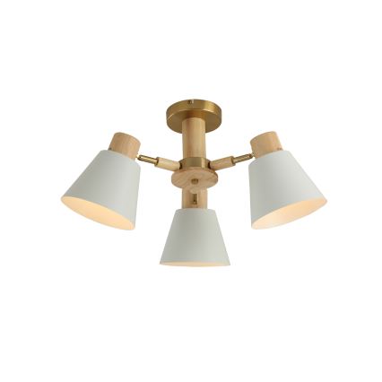 Brilagi - Stropni luster LUND WOOD 3xE27/40W/230V promjer 50 cm kaučukovo drvo