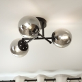 Brilagi - Stropni luster MALIVA 3xE14/15W/230V crna/zadimljena