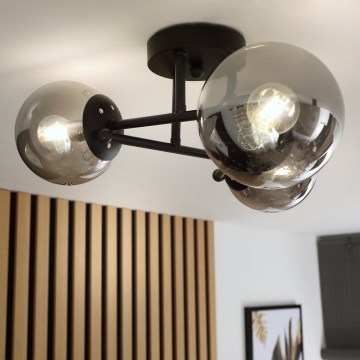 Brilagi - Stropni luster MALIVA 3xE14/15W/230V crna/zadimljena