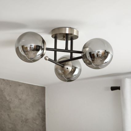 Brilagi - Stropni luster MALIVA 3xE14/15W/230V matni krom/dimno