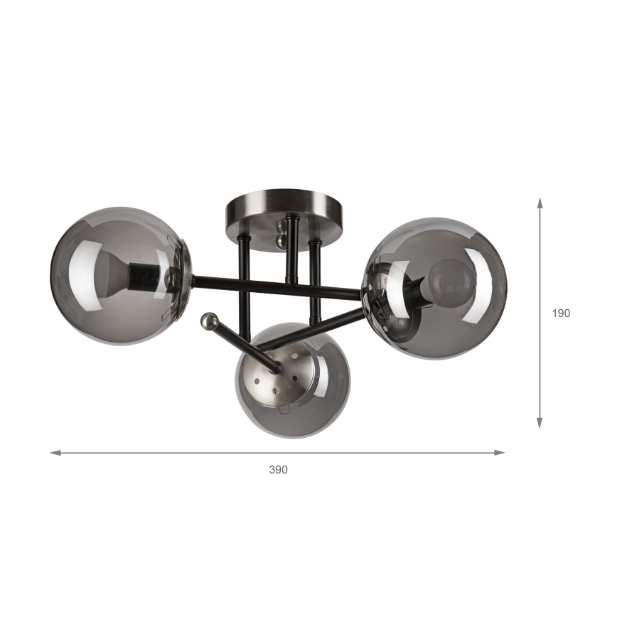 Brilagi - Stropni luster MALIVA 3xE14/15W/230V matni krom/dimno