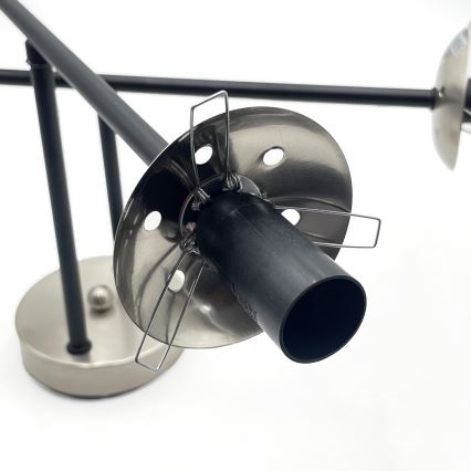 Brilagi - Stropni luster MALIVA 4xE14/15W/230V matni krom/dimljeno staklo