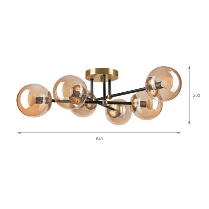 Brilagi - Stropni luster MALIVA 6xE14/15W/230V zlatni