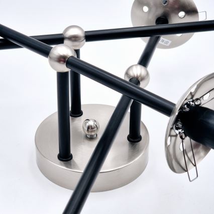 Brilagi - Stropni luster MALIVA za površinsku montažu 6xE14/15W/230V matni krom/zadimljeno staklo