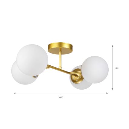 Brilagi - Stropni luster MALONY 4xE14/20W/230V zlatna