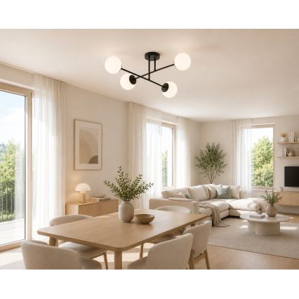 Brilagi - Stropni luster MILO 4xE27/60W/230V crni