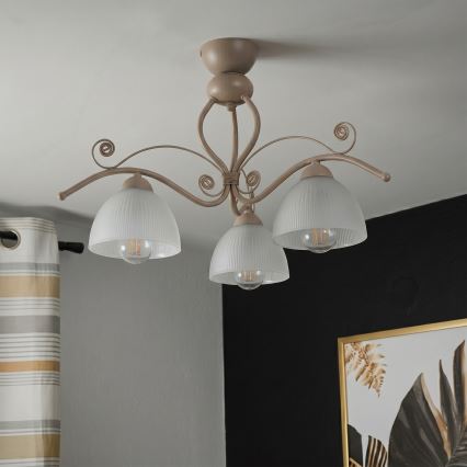 BRILAGI - Stropni luster (montiran na površinu) ANTICO MODERN 3xE27/60W/230V bež