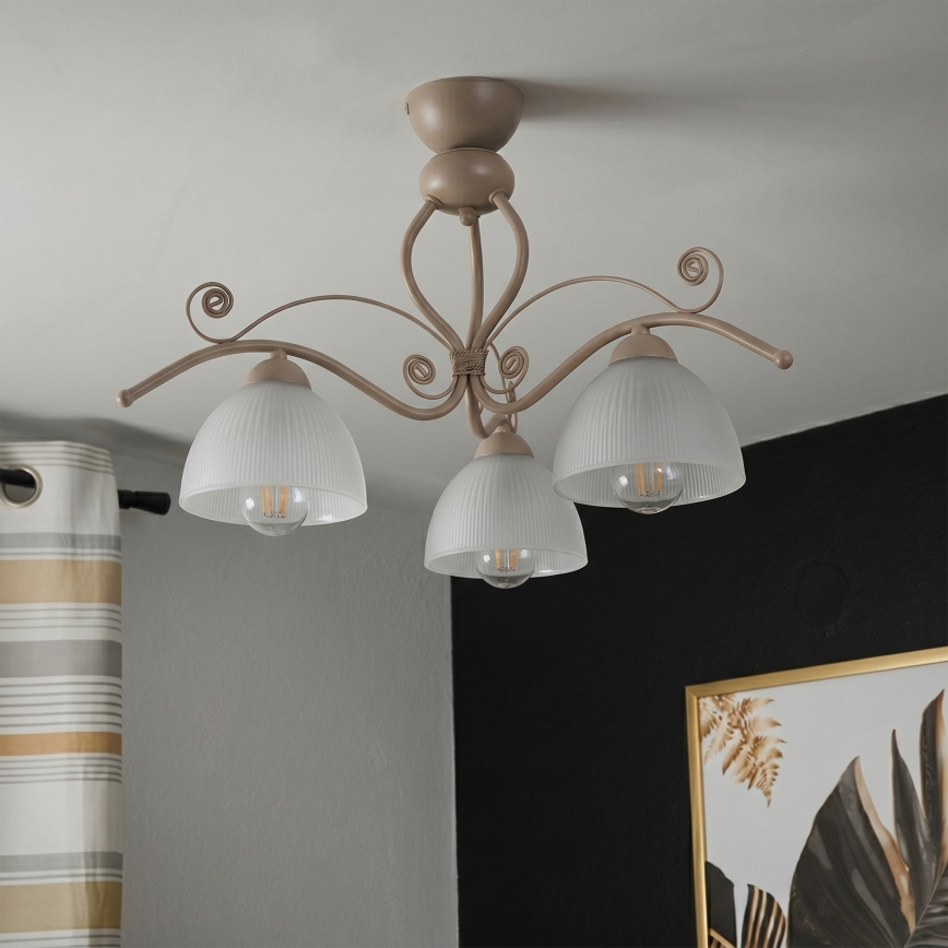 BRILAGI - Stropni luster (montiran na površinu) ANTICO MODERN 3xE27/60W/230V bež