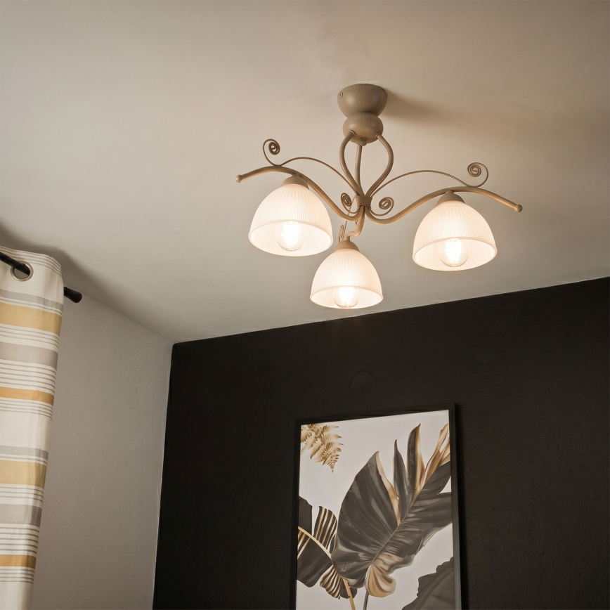 BRILAGI - Stropni luster (montiran na površinu) ANTICO MODERN 3xE27/60W/230V bež