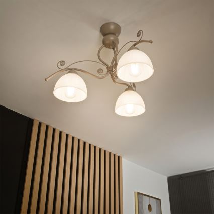 BRILAGI - Stropni luster (montiran na površinu) ANTICO MODERN 3xE27/60W/230V bež