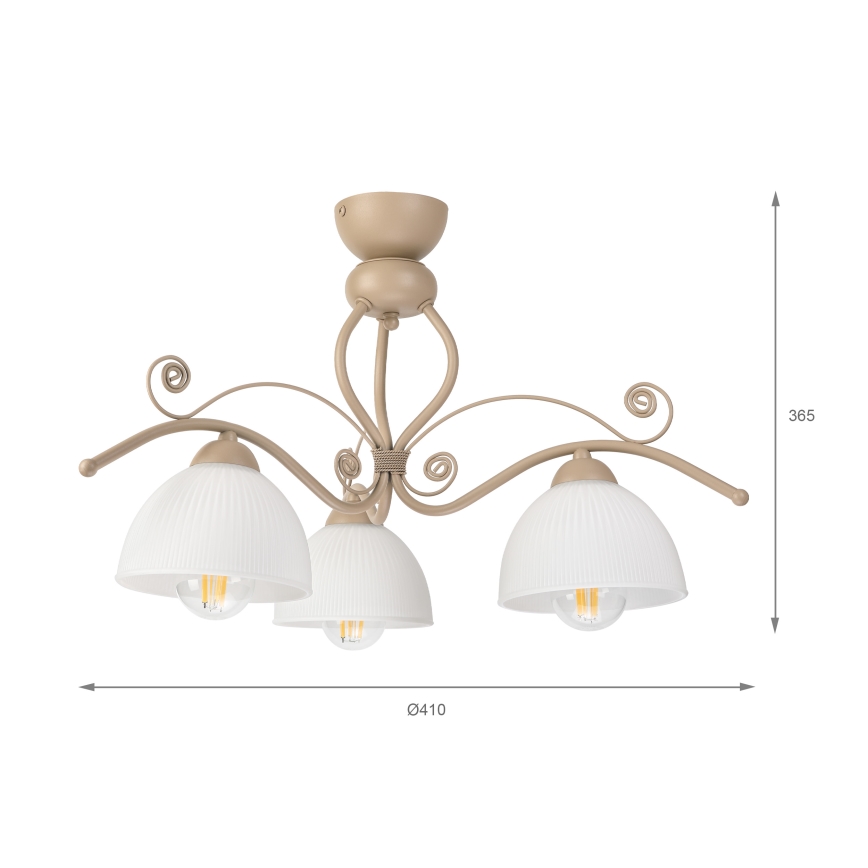 BRILAGI - Stropni luster (montiran na površinu) ANTICO MODERN 3xE27/60W/230V bež