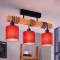 Brilagi - Stropni luster NUBILA 3xE27/60W/230V borovina/crvena