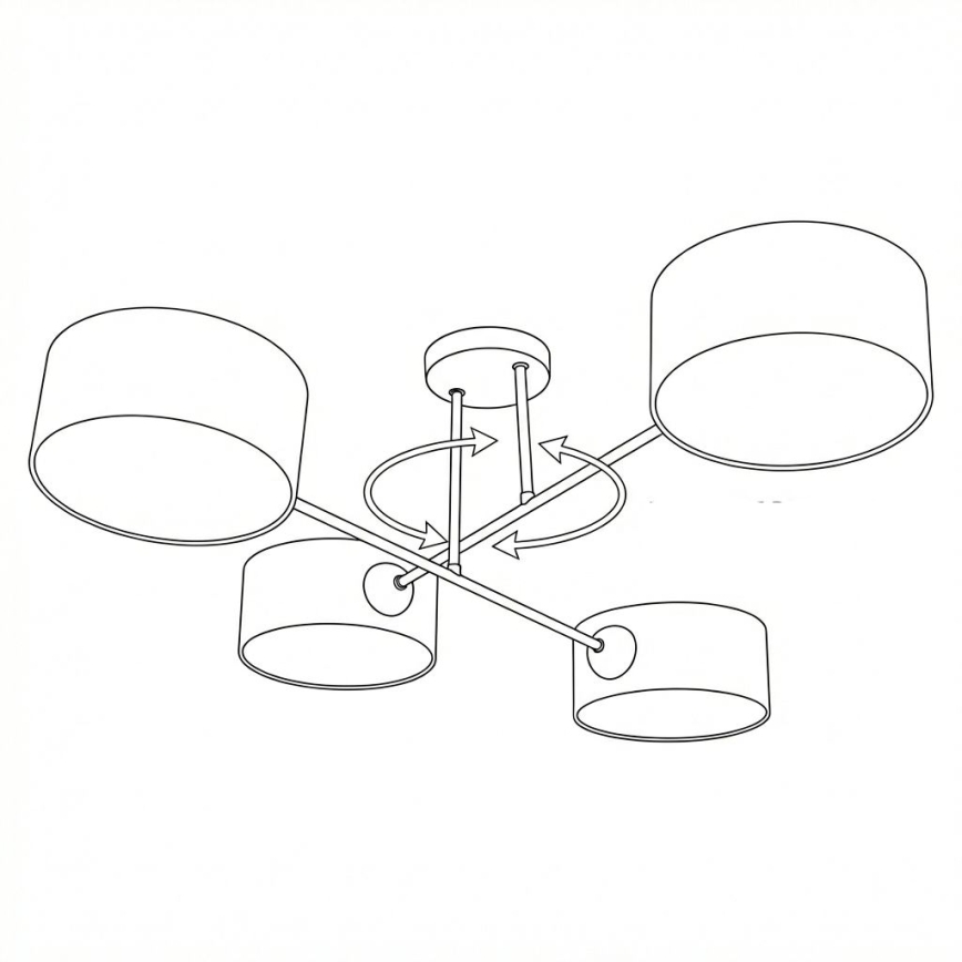 Brilagi - Stropni luster VIRGO 4xE14/40W/230V krem/zlatni