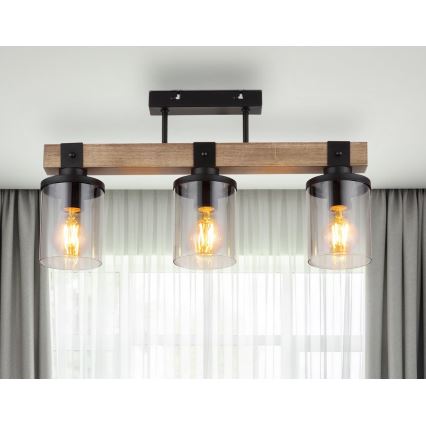 Brilagi - Stropni luster VISTA 3xE27/60W/230V hrast