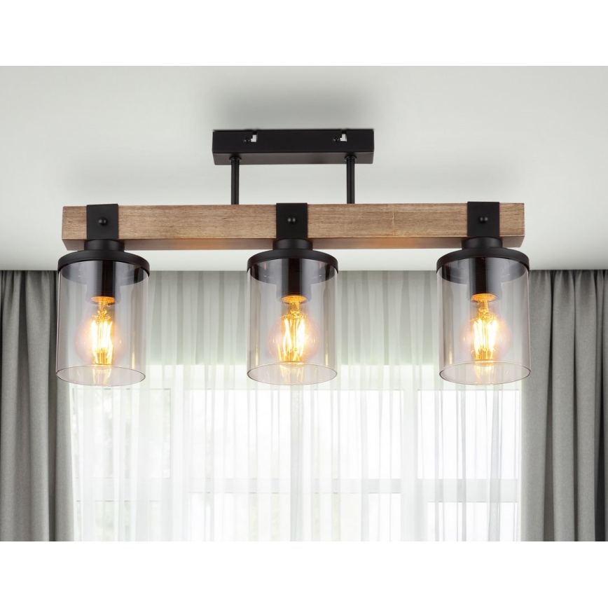 Brilagi - Stropni luster VISTA 3xE27/60W/230V hrast