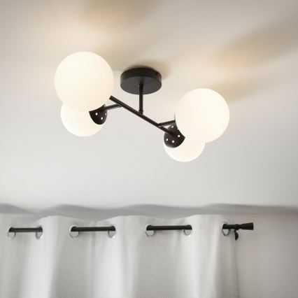 Brilagi - Stropni luster za površinsku montažu MALONY 4xE14/20W/230V crna