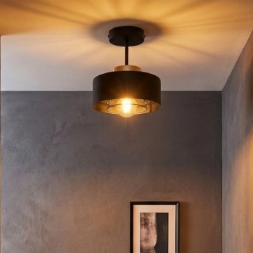 Brilagi - Stropni luster za površinsku montažu SPRING 1xE27/60W/230V crno/zlatni