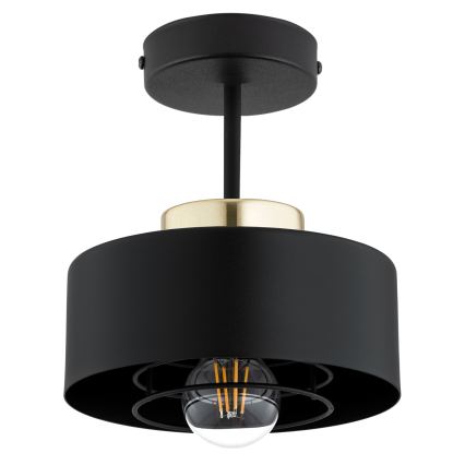 Brilagi - Stropni luster za površinsku montažu SPRING 1xE27/60W/230V crno/zlatni