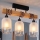 Brilagi - Stropni luster za površinsku montažu WOOD GLASS 3xE27/60W/230V borovina/crna/bijela