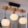 Brilagi - Stropni luster za površinsku montažu WOOD GLASS 3xE27/60W/230V borovina/crna/bijela