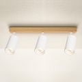 Brilagi - Stropni reflektor SELE 3xGU10/30W/230V bijela/dekor hrasta