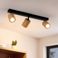 Brilagi - Stropni spot MODERN WOOD 3xGU10/8W/230V drvo/crna