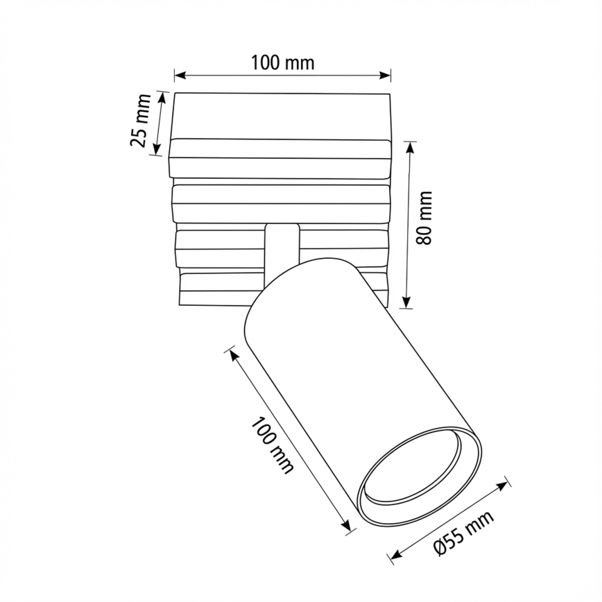 Brilagi - Stropni spot SELE WOOD 1xGU10/30W/230V crna/drvo