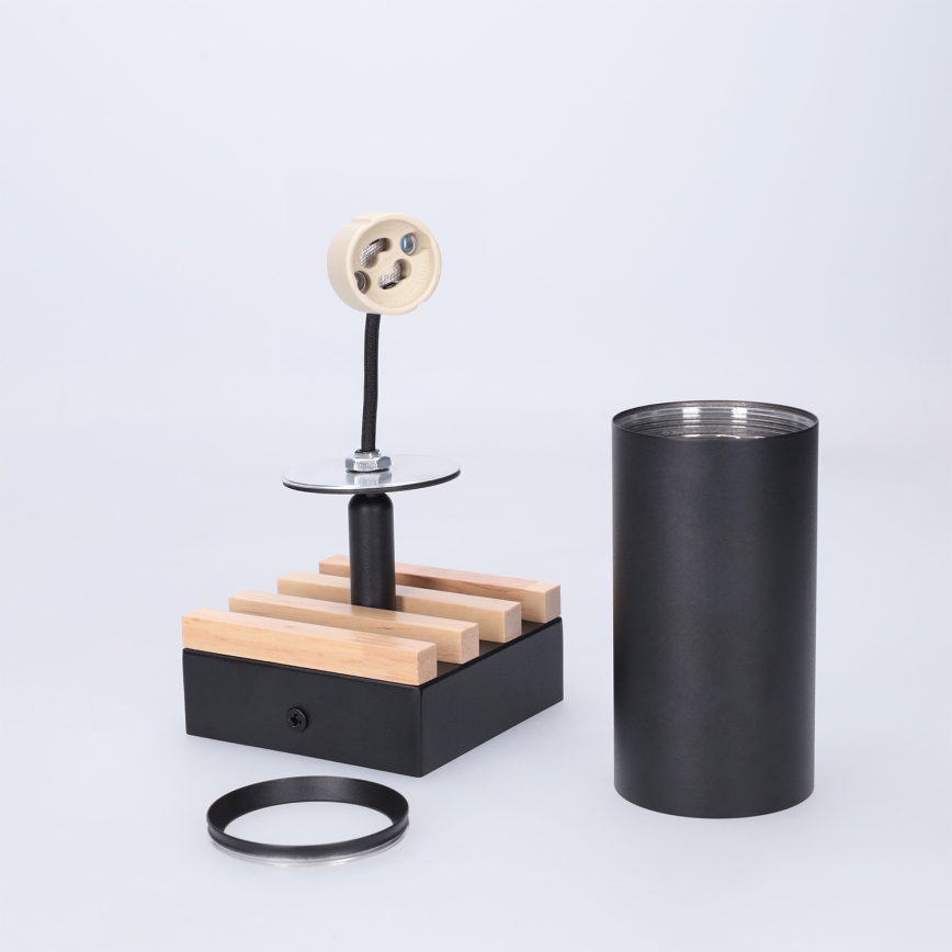 Brilagi - Stropni spot SELE WOOD ACOUSTIC 1xGU10/30W/230V crna/drvo