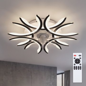 Brilagi - stropni ventilator s prigušivim LED osvjetljenjem, 70W/230V, 3000-6500K, Ø 76 cm, crni + daljinski upravljač