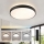 Brilagi - Stropno LED svjetlo s mogućnošću prigušivanja GLASS POOL DOUBLE LED/48W/230V 3000-6000K 40 cm crne boje + daljinski upravljač