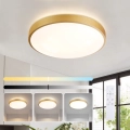Brilagi - Stropno LED svjetlo s prigušivanjem GLASS POOL DOUBLE LED/48W/230V 3000-6000K 40 cm zlatna + daljinski upravljač