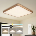 BRILAGI - stropno LED svjetlo s prigušivanjem WOODLINE SQUARE LED/100W/230V 3000-6000K hrast 80x80 cm + daljinsko upravljanje