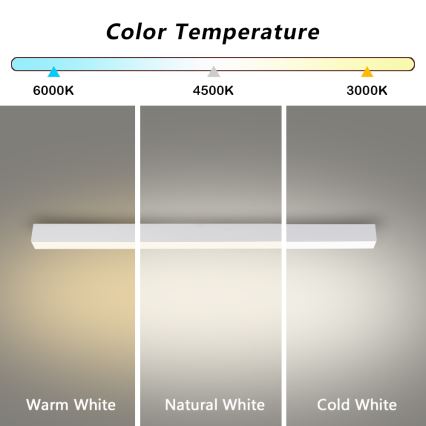 Brilagi - LED kupaonsko stropno svjetlo SLEEKLINE LED/40W/230V 3000/4500/6000K bijela IP44