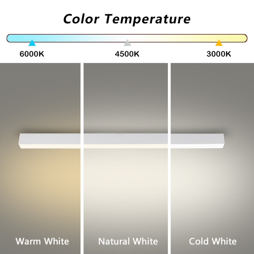 Brilagi - LED kupaonsko stropno svjetlo SLEEKLINE LED/40W/230V 3000/4500/6000K bijela IP44
