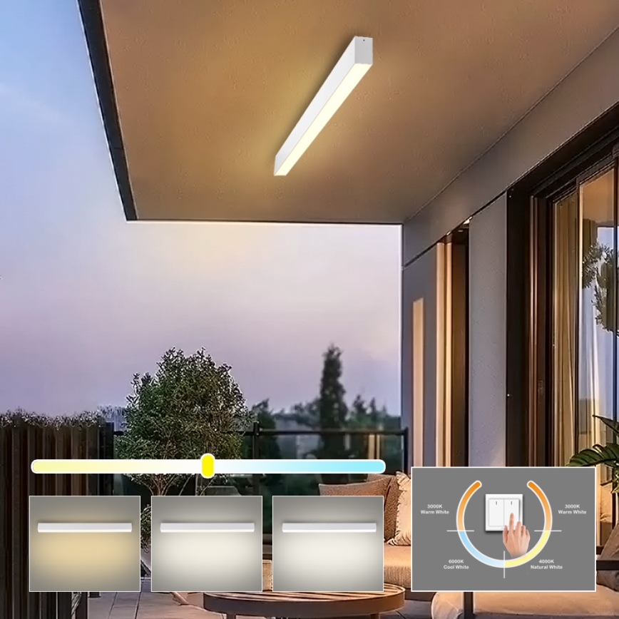 Brilagi - LED kupaonsko stropno svjetlo SLEEKLINE LED/40W/230V 3000/4500/6000K bijela IP44